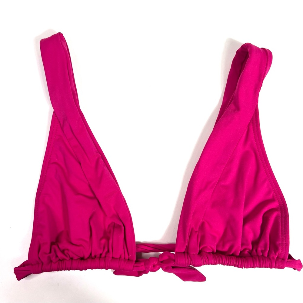 L*Space Tie Front Fuchsia Swim Top Size Small